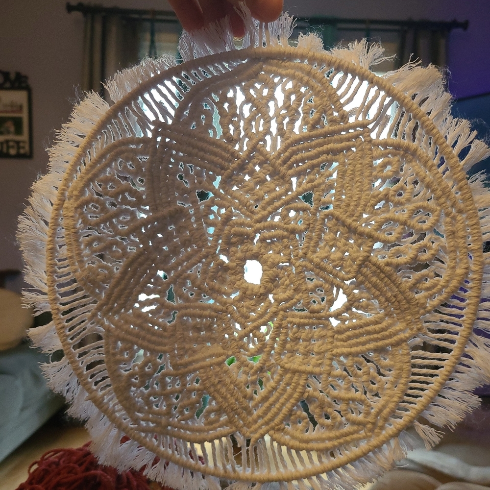 Handmade macrame dreamcatcher